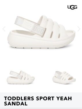 UGG Toddlers Sport Yeah Sandal in White Size 9C